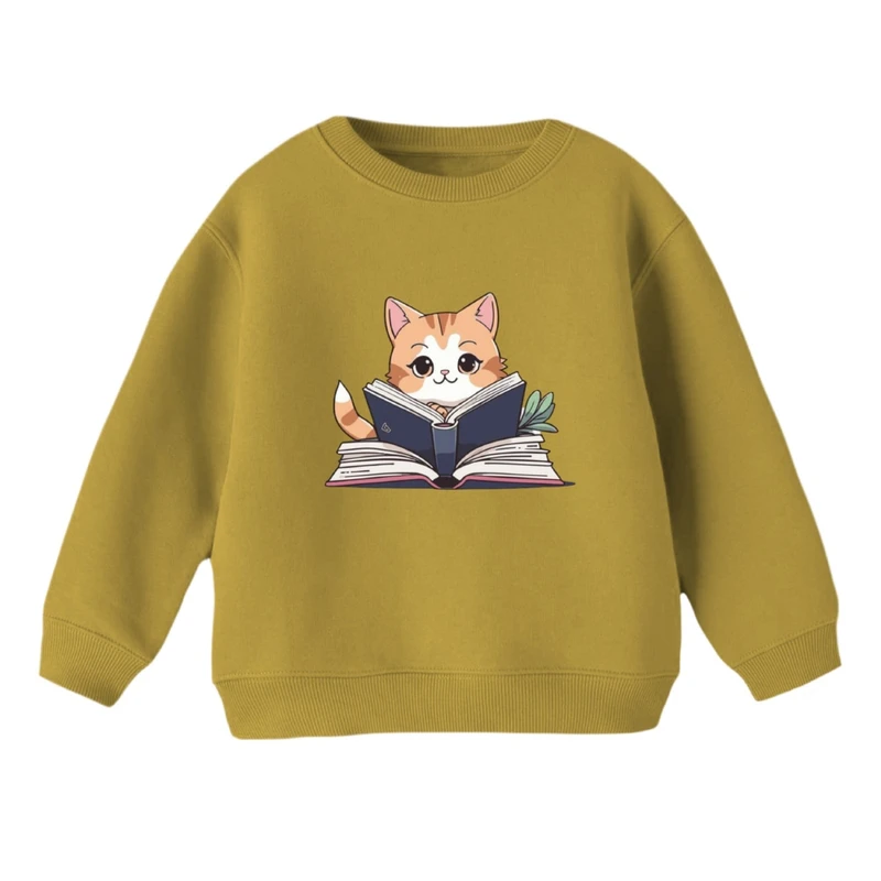 سویشرت بچگانه مدل گربه کتابخوان 