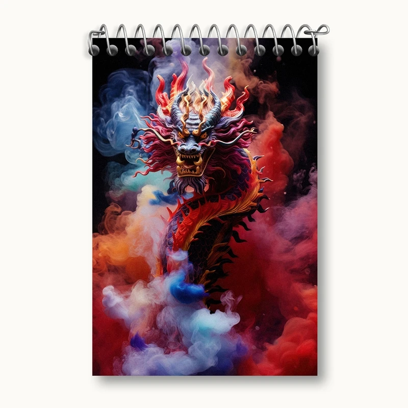 دفتر یادداشت 50 برگ خندالو مدل اژدها کد F2692