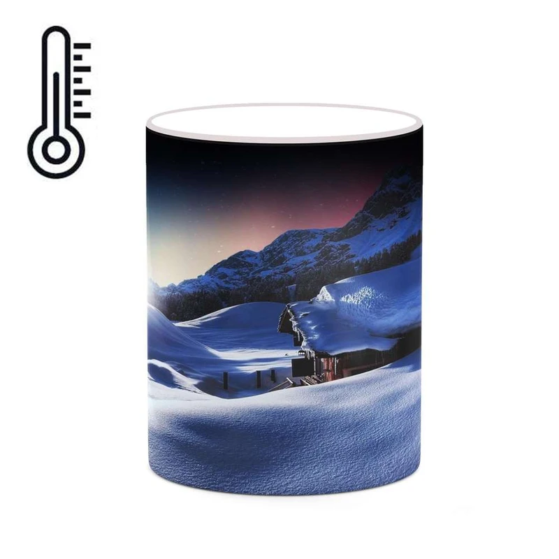 ماگ حرارتی کاکتی مدل منظره برفی کد mgh18462