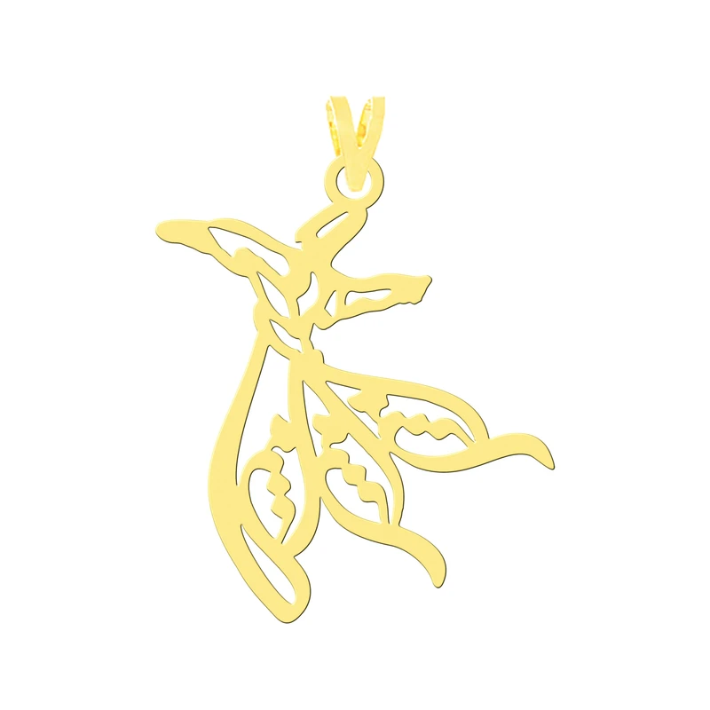 آویز گردنبند طلا 18 عیار زنانه کرابو طرح رقص سماع مدل Kr3080