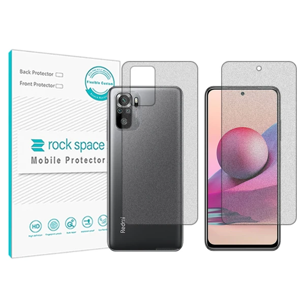 محافظ صفحه نمایش مات راک اسپیس مدل HyMTT مناسب برای گوشی موبایل شیائومی Redmi Note 11 SE (India) به همراه محافظ پشت گوشی