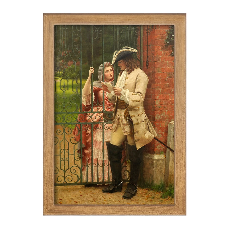 تابلو خندالو مدل نقاشی چه بگویم اثر ادموند بلر لیتون کد F12468