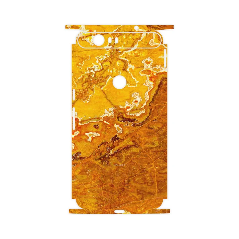 برچسب پوششی ماهوت مدل Gold Marble-FullSkin مناسب برای گوشی موبایل گوگل Nexus 6P