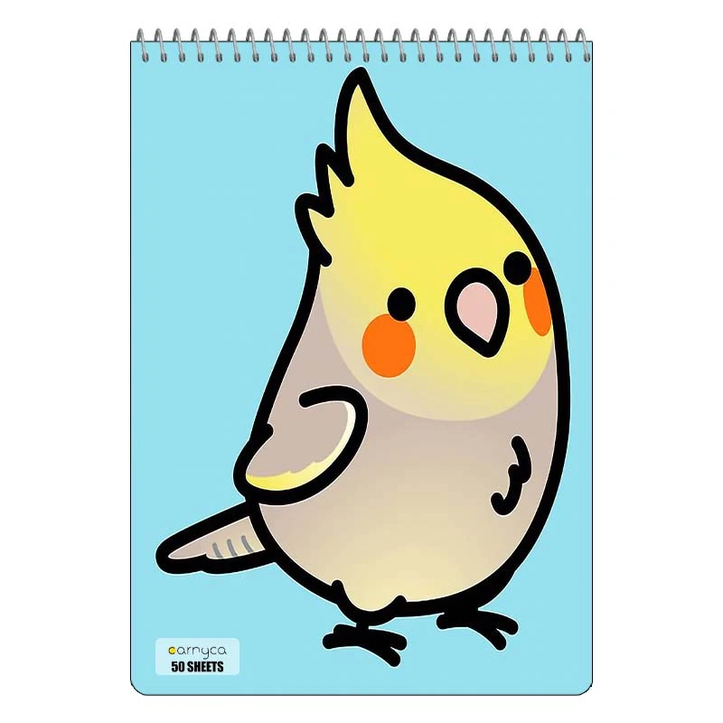 دفتر نقاشی 50 برگ سیمی کارنیکا طرح طوطی Parrot کد 29668
