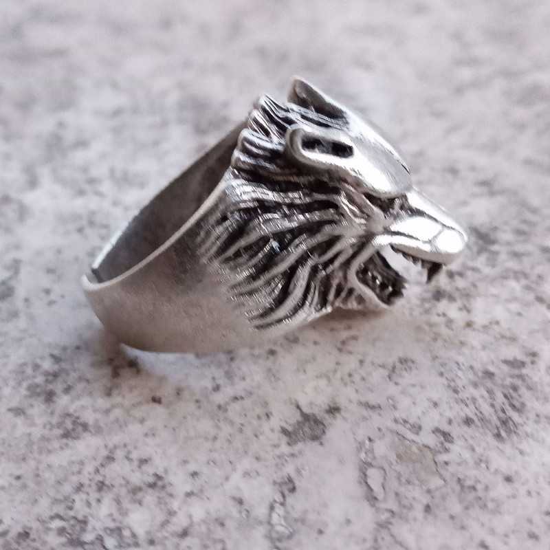 انگشتر مردانه مدل گرگ کد F-70 انگشتر مردانه مدل گرگ کد F-70