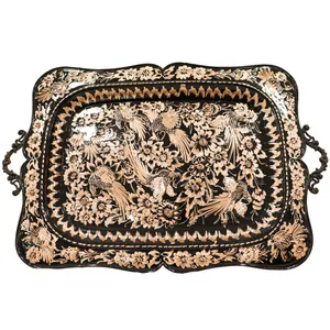 سینی مسی مدل الماس تراش مستطیل کد 35p55