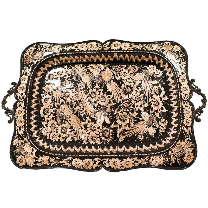 سینی مسی مدل الماس تراش مستطیل کد 35p55