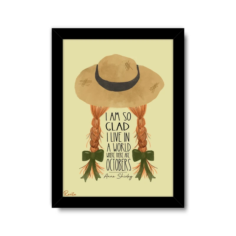 تابلو راویتا طرح آنه شرلی کد 3649  فریم مشکی