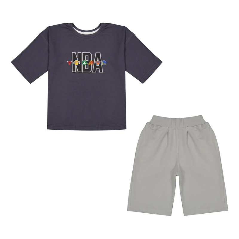 ست تی شرت آستین کوتاه و شلوارک راحتی پسرانه تیتیش مدل 2471666