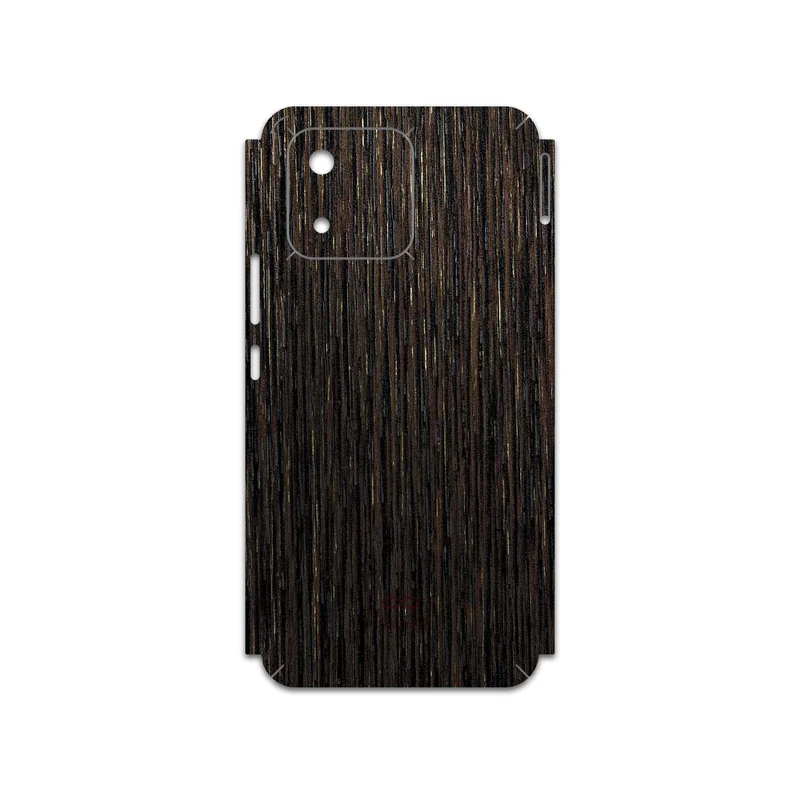 برچسب پوششی ماهوت مدل Dark-Gold-Stripes-Wood مناسب برای گوشی موبایل آنر X5
