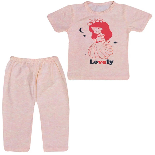 ست تی شرت و شلوارک دخترانه مدل Lovely کد G2