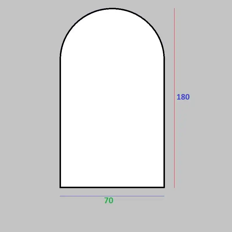 آینه مدل گنبدی کد 180