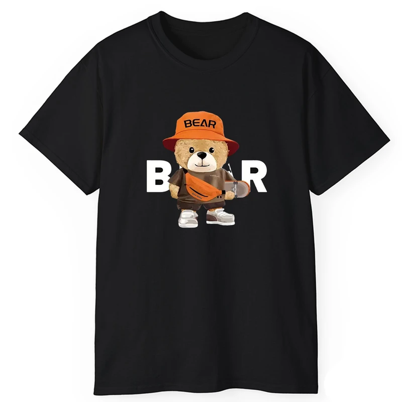 تی‌شرت آستین کوتاه مردانه پاد آفرین مدل خرس کلاهی 96