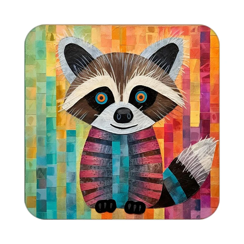 زیر لیوانی کاکتی طرح حیوانات رنگی مدل mp25625