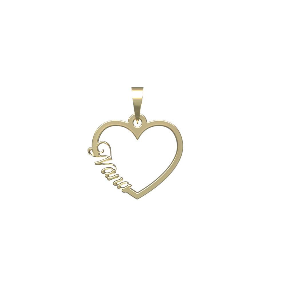 آویز گردنبند طلا 18 عیار زنانه مدوپد مدل اسم نعناع nana کد PB1-10527 -  - 2