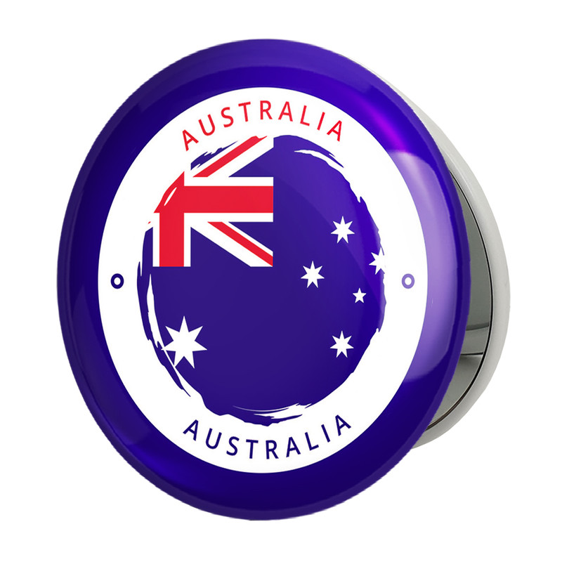 آینه جیبی خندالو طرح پرچم استرالیا مدل تاشو کد 20625 