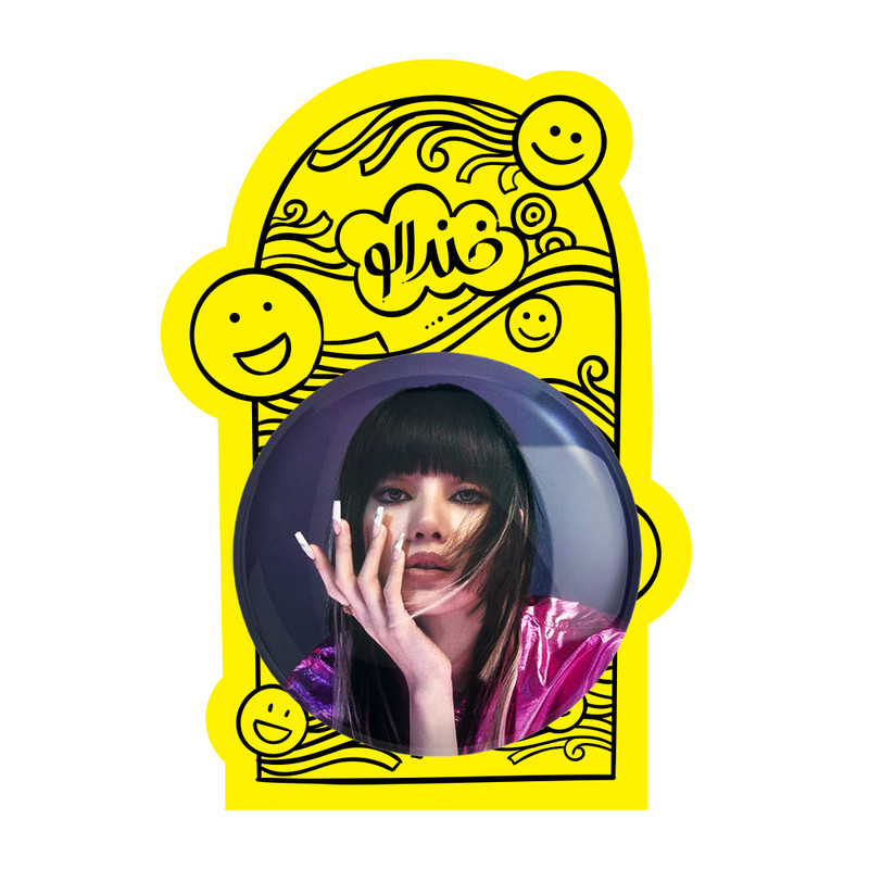 آینه جیبی خندالو مدل لیسا بلک پینک Black Pink  کد 14278