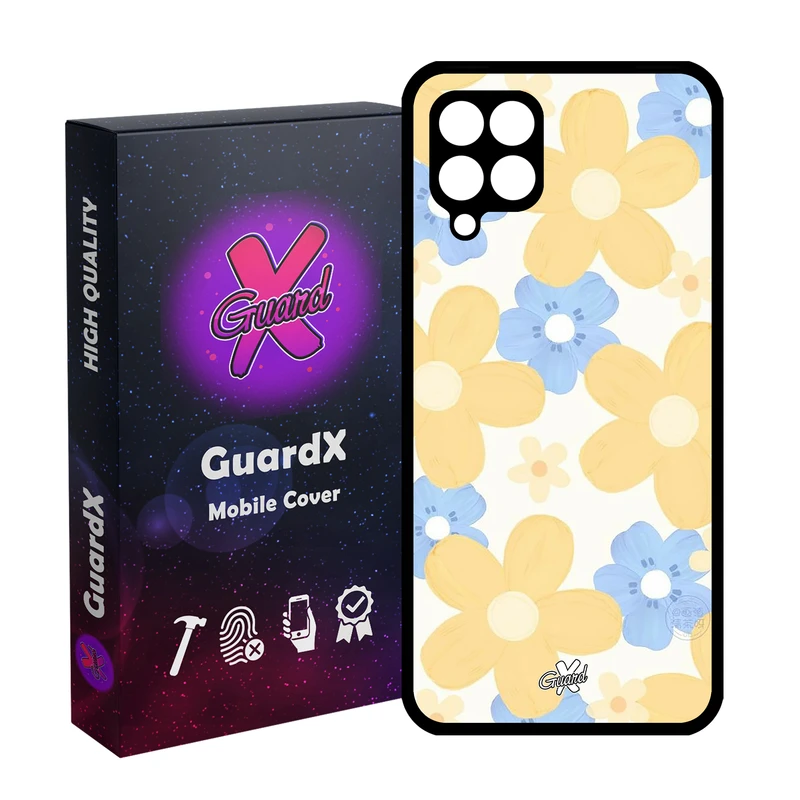 کاور گارد ایکس طرح Flower مدل Glass10539 مناسب برای گوشی موبایل سامسونگ Galaxy A12/M12/F12