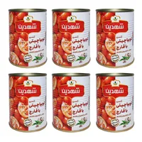  کنسرو لوبیا چیتی با قارچ شهدین - 370 گرم بسته 6 عددی