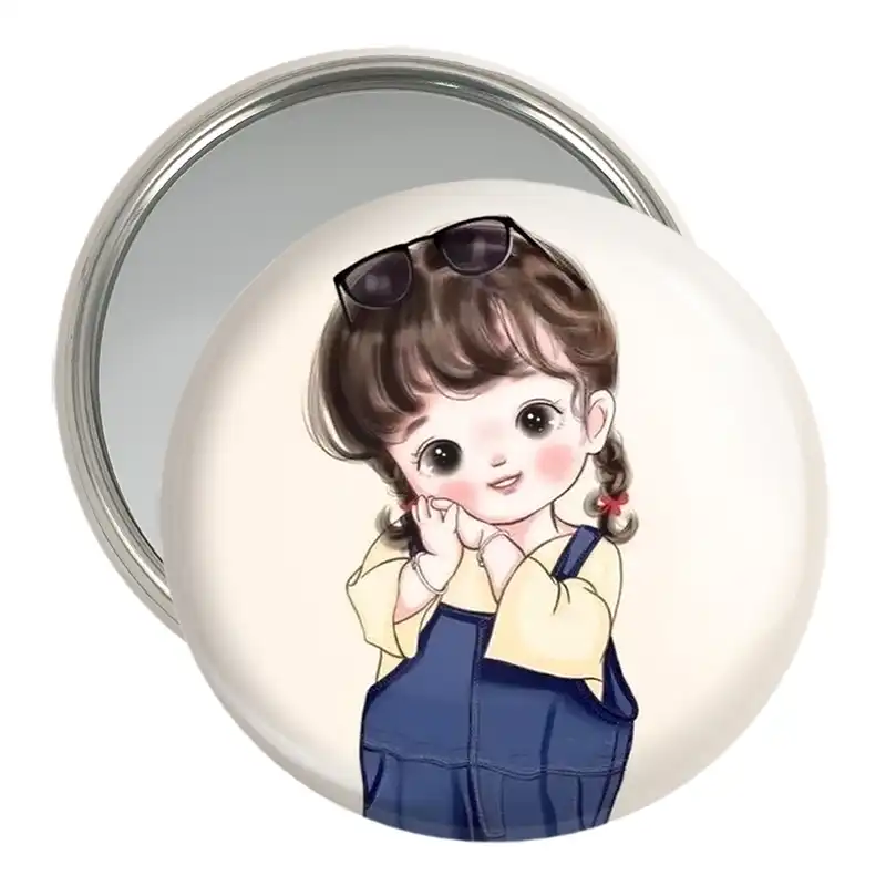 آینه جیبی خندالو مدل دخترانه فانتزی کد 25714