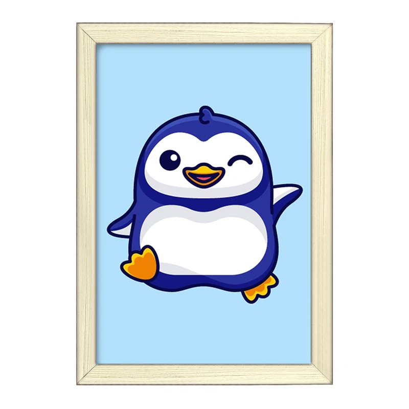 تابلو خندالو طرح حیوانات بامزه پنگوئن کد 28182
