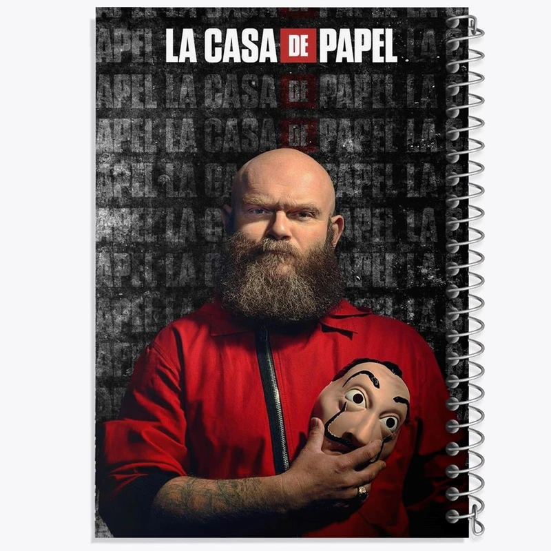 دفتر مشق 50 برگ خندالو مدل هلسینکی سریال Money Heist کد 3224