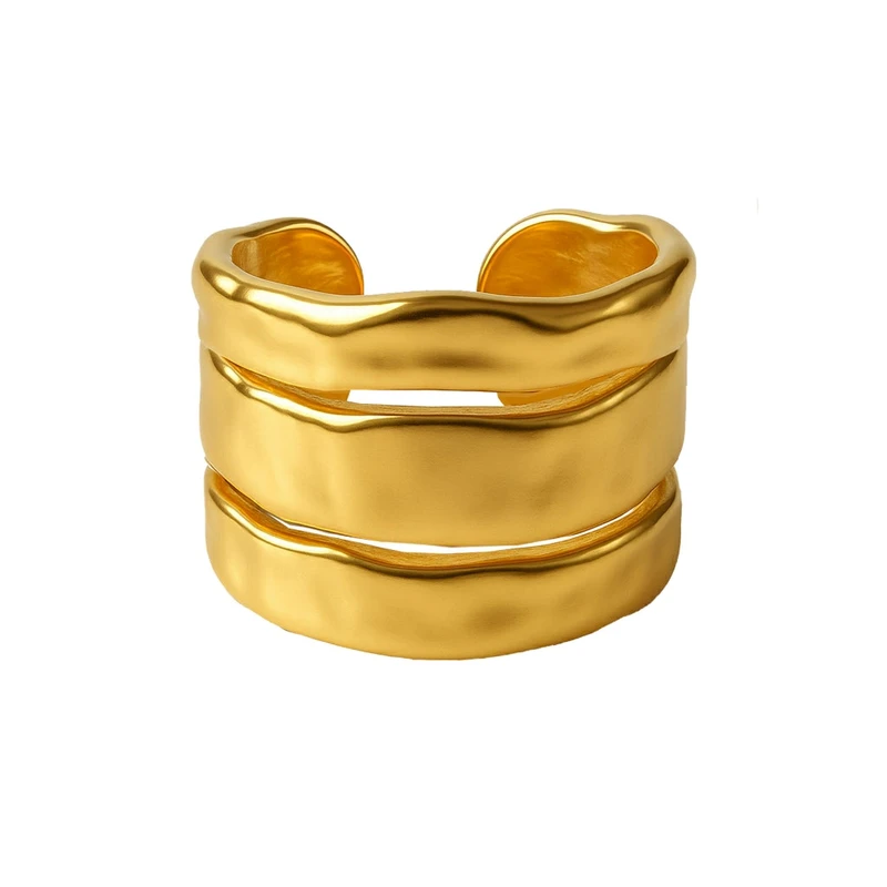 انگشتر زنانه مدل سه لاین کد se1232