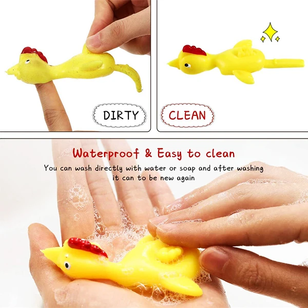 عکس شماره 5 : ابزار شوخی مدل مرغ پرتابی بسته 5 عددی