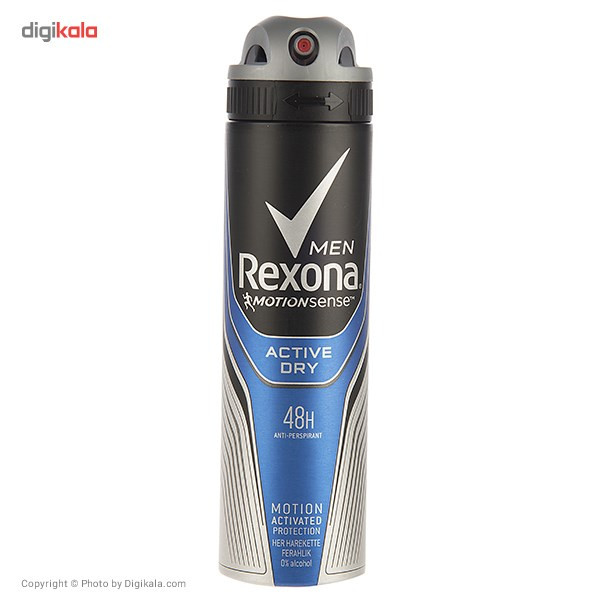 اسپری ضد تعریق مردانه رکسونا مدل Active Dry حجم 150 میلی لیتر اسپری ضد تعریق مردانه رکسونا مدل Active Dry حجم 150 میلی لیتر