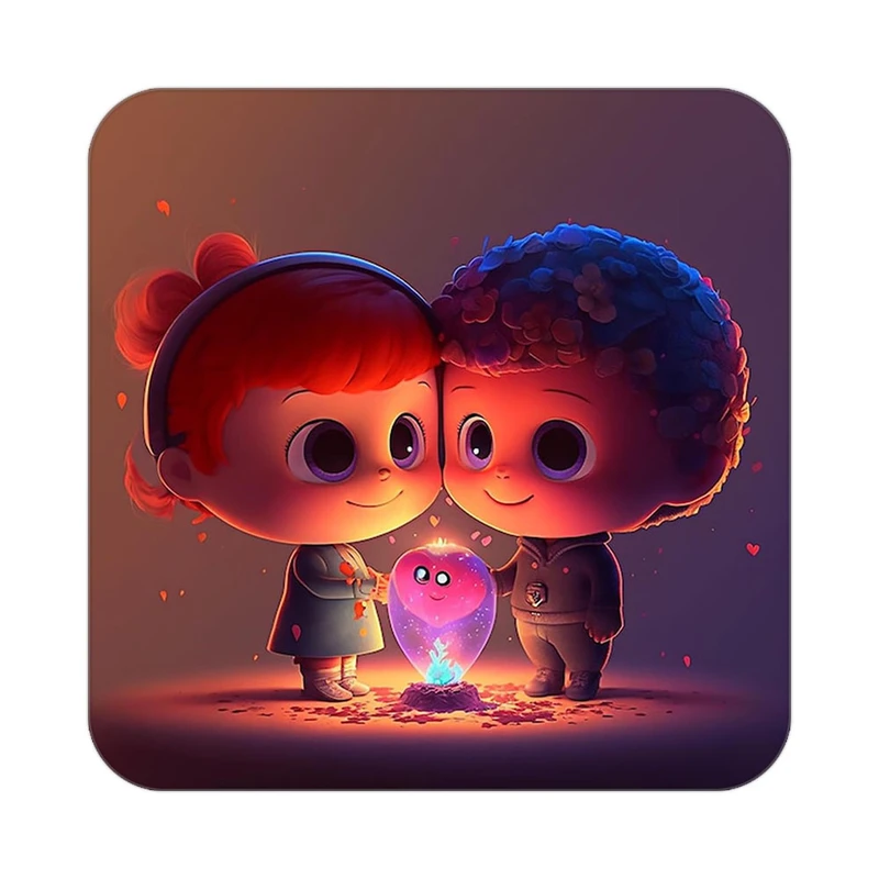 زیر لیوانی کاکتی مدل عاشقانه کد mp10617