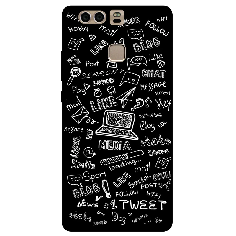 کاور مگافون طرح رسانه های اجتماعی مدل 1898 مناسب برای گوشی موبایل هوآوی P9