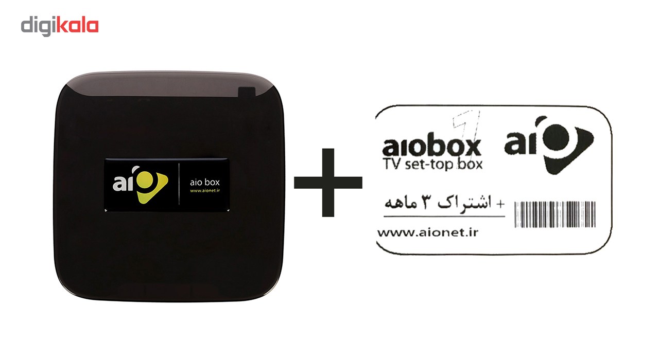 پخش کننده چند رسانه ای آیو مدل AioBox به همراه اشتراک سه ماهه