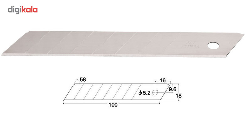 تیغ کاتر ان تی مدل BL150 بسته 6 عددی