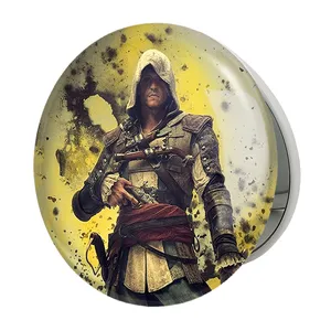 آینه جیبی خندالو طرح اساسینز کرید Assassins Creed مدل تاشو کد 4981