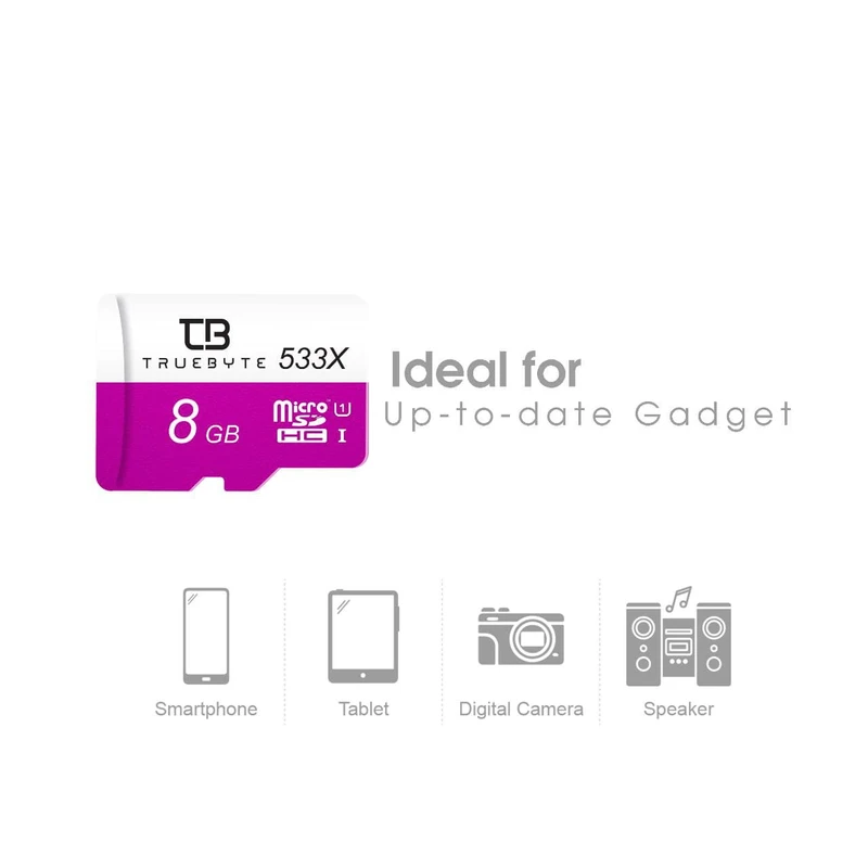 عکس شماره 2 : کارت حافظه microsd hc تروبایت مدل 533x v30 کلاس 10 استاندارد uhs-i u1 ظرفیت 8 گیگابایت