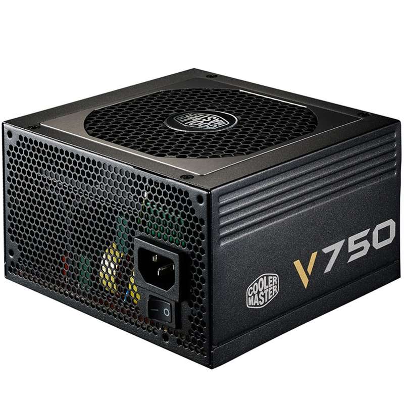 منبع تغذیه کامپیوتر ماژولار کولر مستر مدل V750 منبع تغذیه کامپیوتر ماژولار کولر مستر مدل V750
