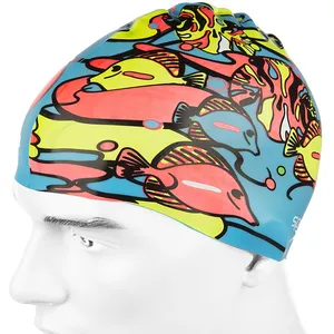 کلاه شنای اسپیدو مدل Junior Slogan Print