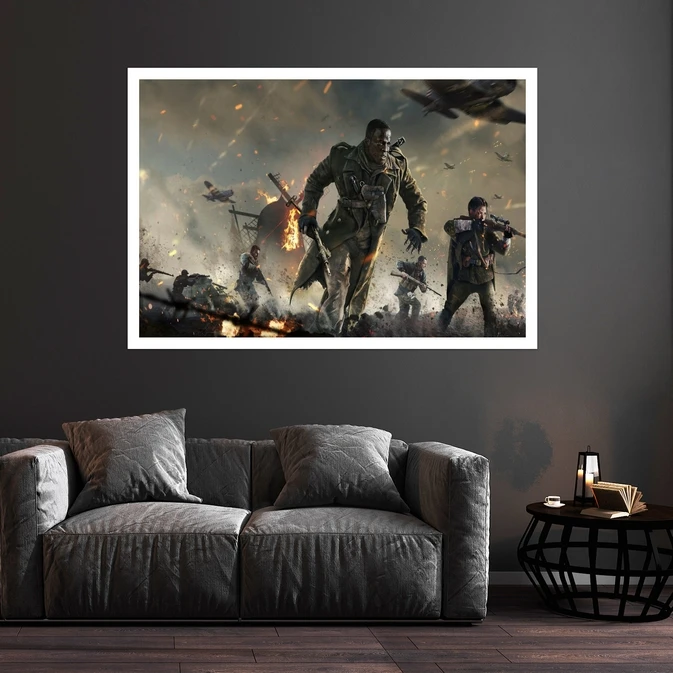 تابلو بکلیت طرح بازی Call of Duty مدل قاب شاسی W-s8764