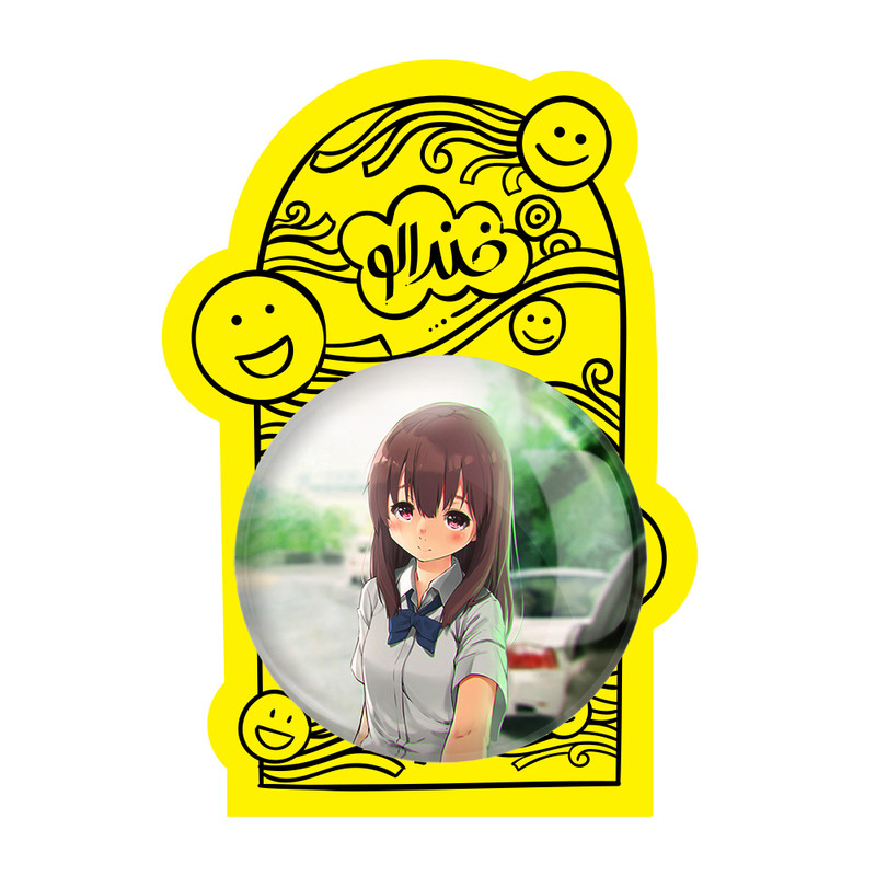 آینه جیبی خندالو طرح شوکو نیشیمیا انیمه سایلنت ویس A Silent Voice مدل تاشو کد 15776