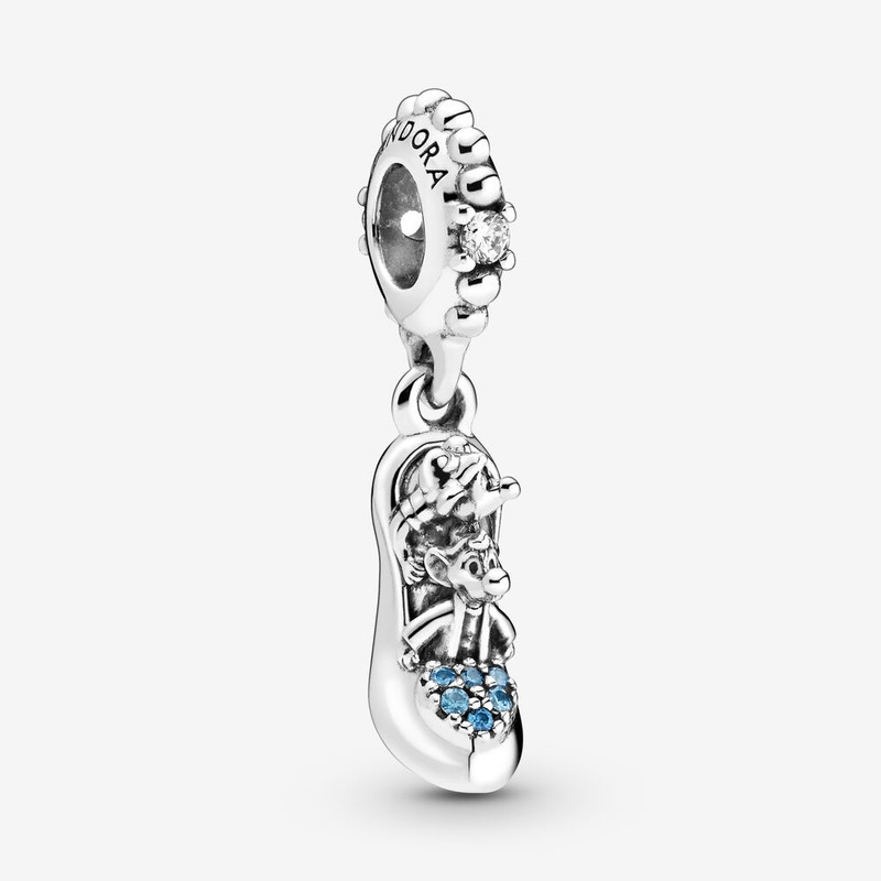 آویز گردنبند نقره زنانه پاندورا مدل Disney Cinderella Glass Slipper amp Mice