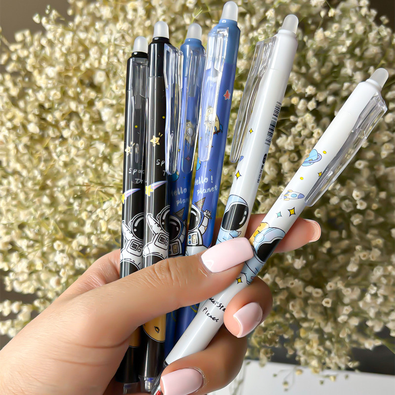 روان نویس مدل پاک کن دار طرح فضانورد بسته 6 عددی