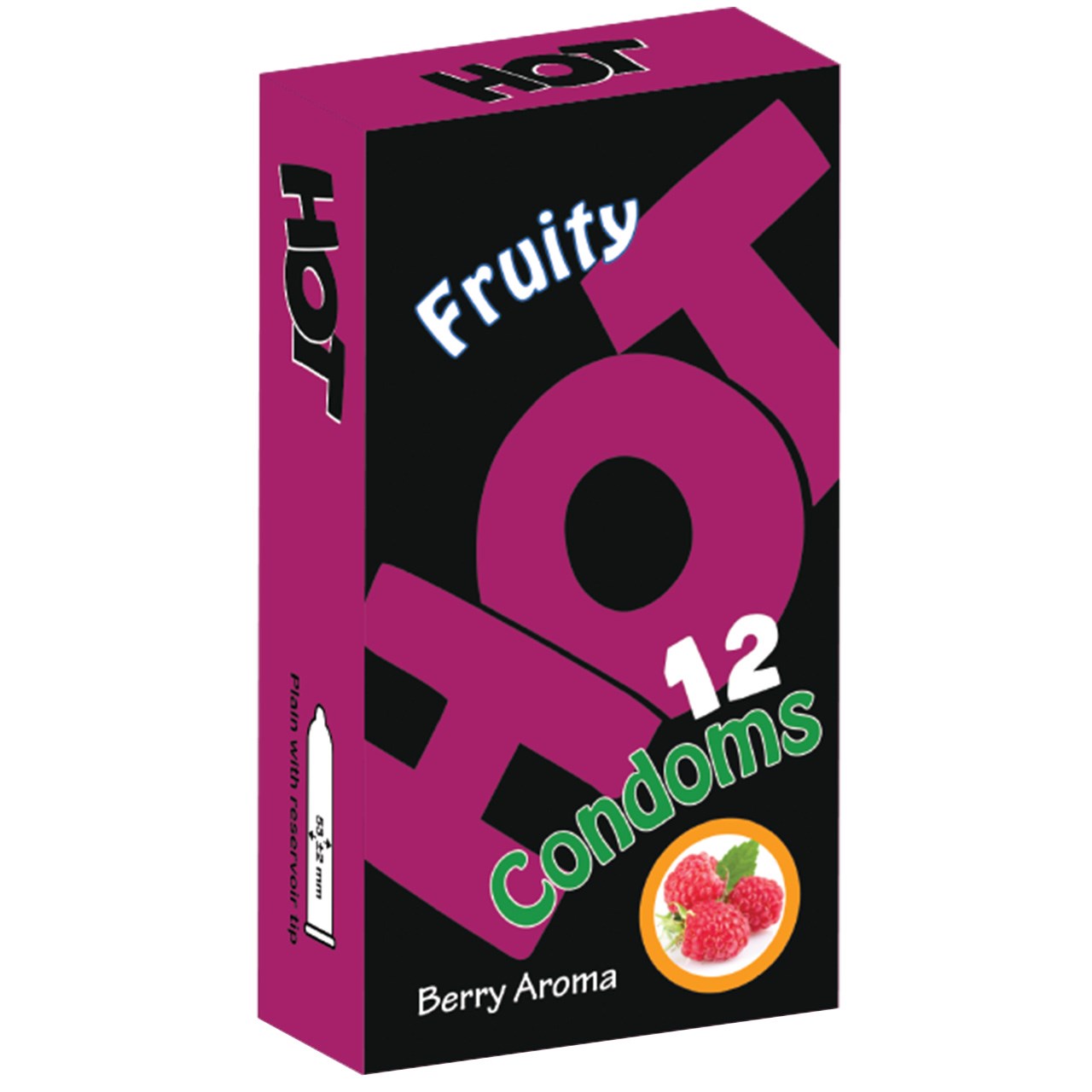 کاندوم هات مدل fruity بسته 12 عددی