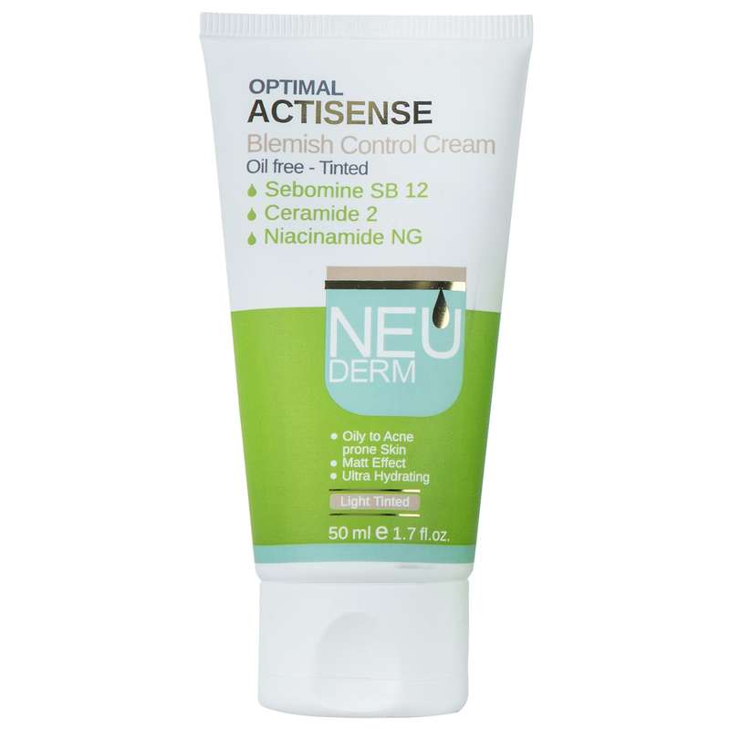 کرم رنگی پوشاننده لک نئودرم مدل Optimal Actisense حجم 50 میلی لیتر