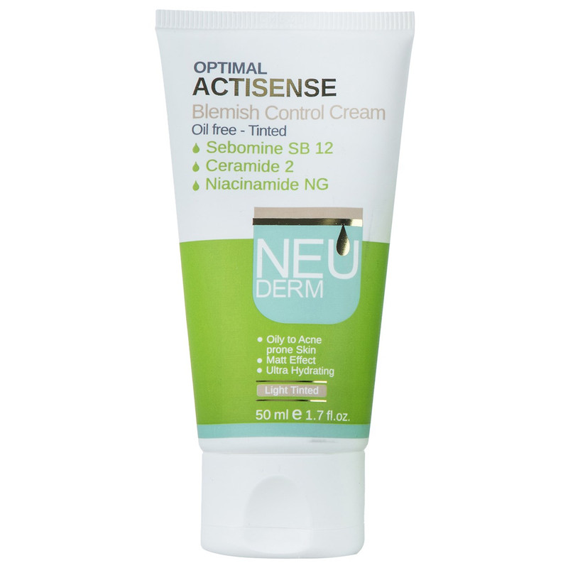 کرم رنگی پوشاننده لک نئودرم مدل Optimal Actisense حجم 50 میلی لیتر