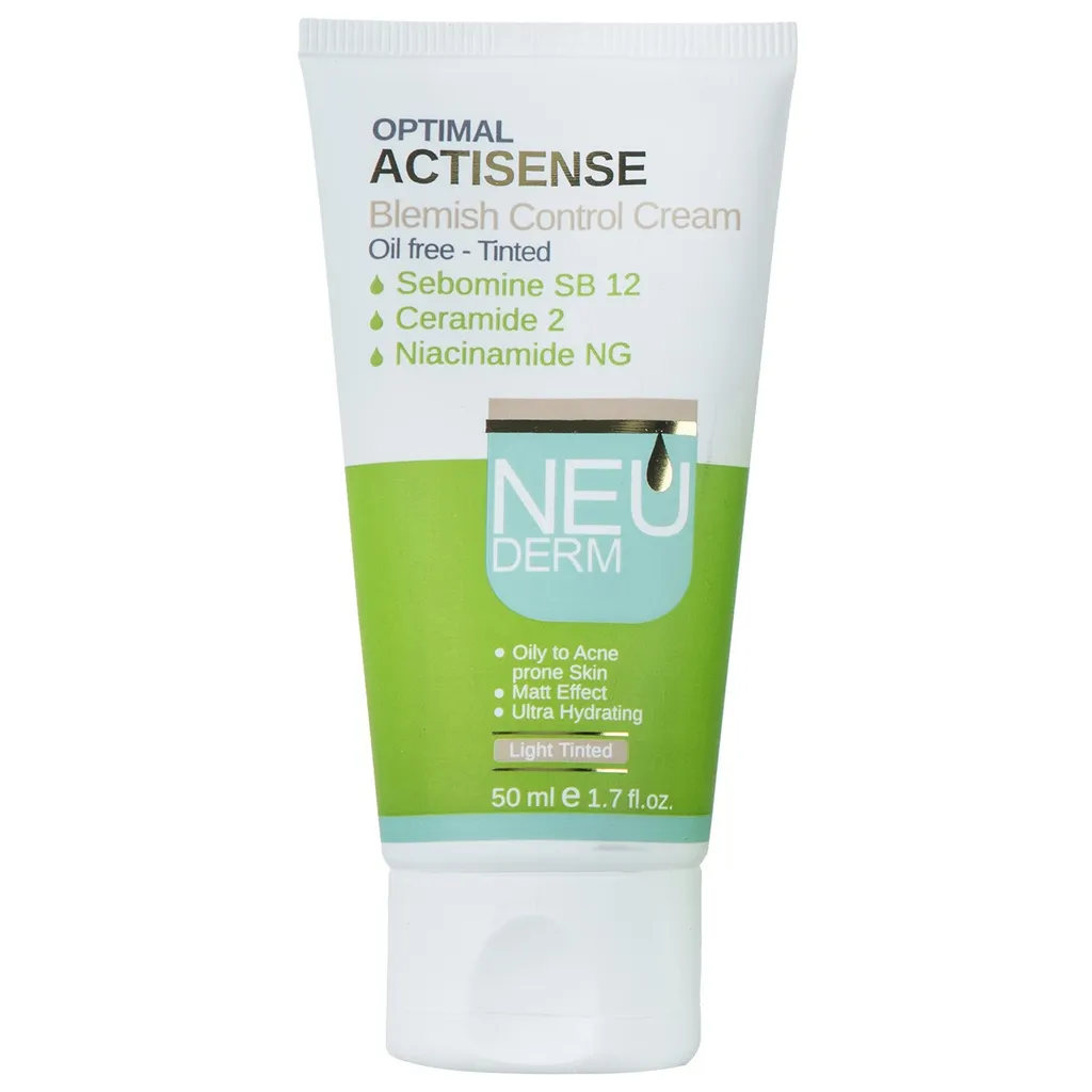 کرم رنگی پوشاننده لک نئودرم مدل Optimal Actisense حجم 50 میلی لیتر