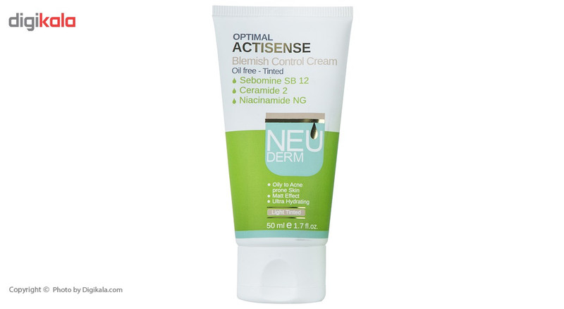 کرم رنگی پوشاننده لک نئودرم مدل Optimal Actisense حجم 50 میلی لیتر