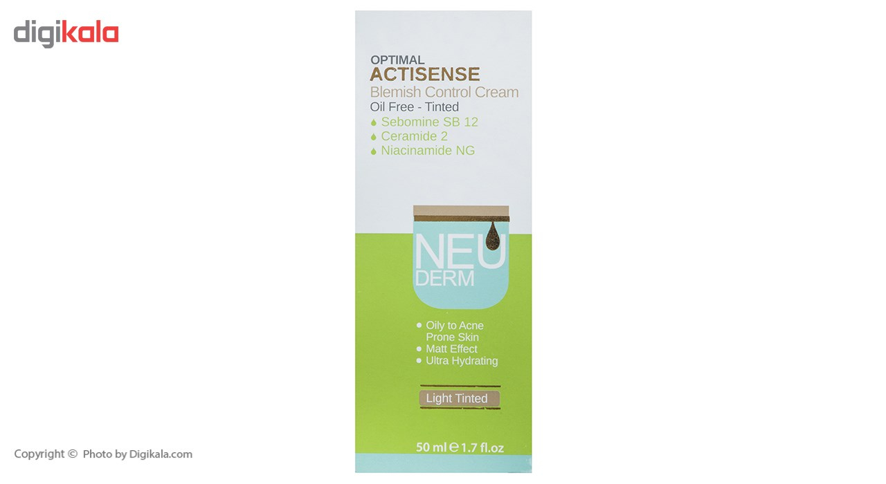 کرم رنگی پوشاننده لک نئودرم مدل Optimal Actisense حجم 50 میلی لیتر