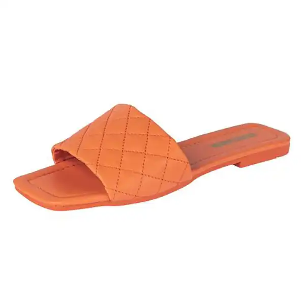 دمپایی زنانه مادام کوکو مدل Carre.Turuncu