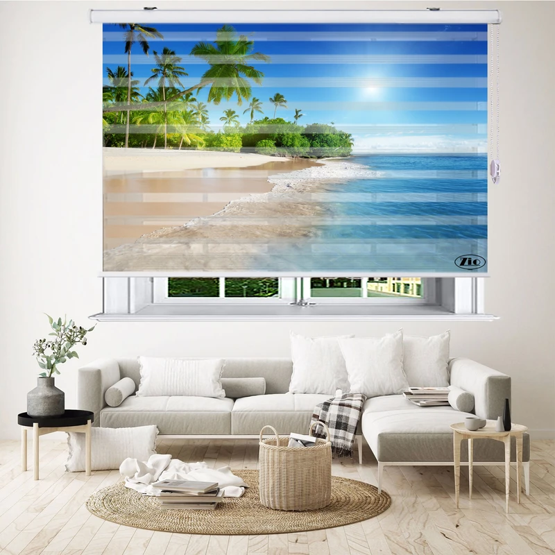  پرده زبرا زیو مدل L5056 سایز 100x280 سانتی متر