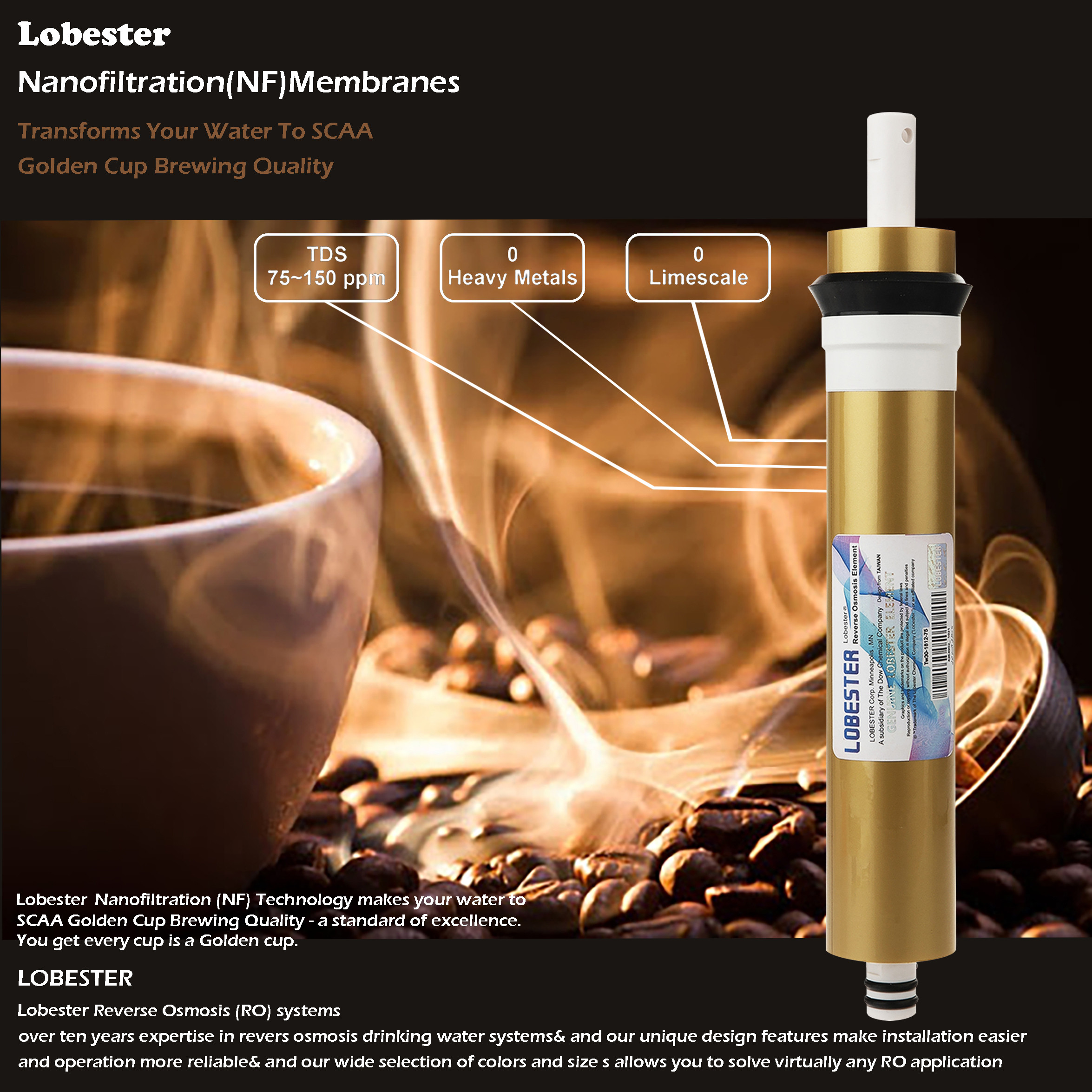 فیلتر دستگاه تصفیه آب لابستر مدل RO-GD ممبران مجموعه 9 عددی
